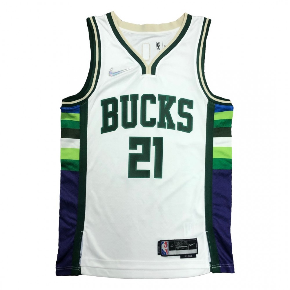 Men's Milwaukee Bucks Jrue Holiday #21 White 2021/22 Swingman NBA Jersey - City Edition-Pro Kit Vault | Brand New 26/27 Sports Jerseys